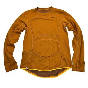 OROS Solarcore Insulated Long Sleeve Shirt Mens Small Orange Athletic Base Layer